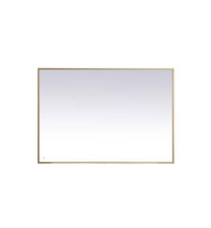 ARKA-E MRE64260BR Wall Mounted Mirror in Brass/Brass