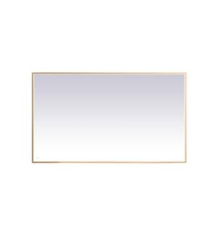 ARKA-E MRE64272BR Wall Mounted Mirror in Brass/Brass
