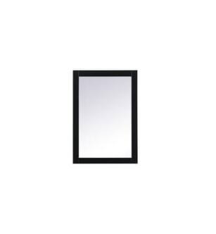 ARKA-E VM22232BK Wall Mounted Mirror in Black/Silver
