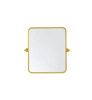 ARKA-E MR6A2024GD Wall Mounted Mirror in Gold/Gold
