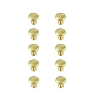 ARKA-E KB2002-GD-10PK Cabinet Knob in Brushed Gold/Brushed Gold
