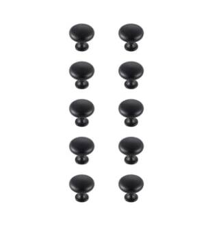 ARKA-E KB2002-MB-10PK Cabinet Knob in Matte Black/Matte Black