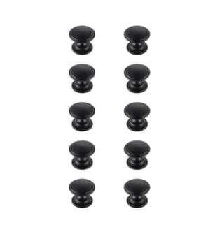 ARKA-E KB2004-MB-10PK Cabinet Knob in Matte Black/Matte Black
