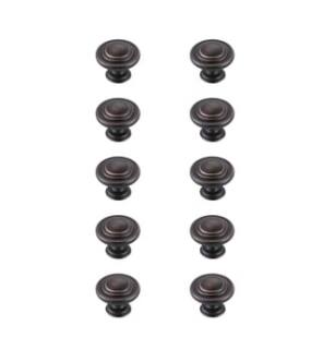 ARKA-E KB2006-ORB-10PK Cabinet Knob in Oil Rubbed Bronze/Oil Rubbed Bronze