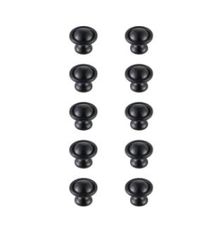 ARKA-E KB2008-MB-10PK Cabinet Knob in Matte Black/Matte Black