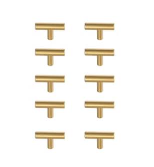 ARKA-E PL400-1-BR-10PK Cabinet Knob in Brass/Brass
