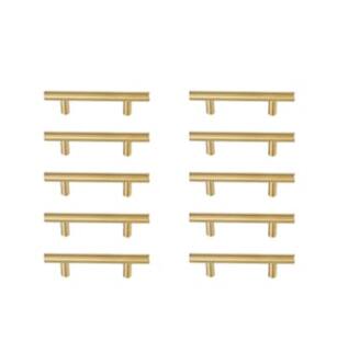 ARKA-E PL400-3-BR-10PK Cabinet Knob in Brass/Brass