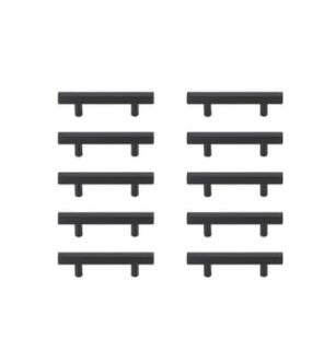 ARKA-E PL402-3-MB-10PK Cabinet Knob in Matte Black/Matte Black