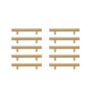 ARKA-E PL402-4-BR-10PK Cabinet Knob in Brass/Brass