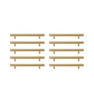 ARKA-E PL402-6-BR-10PK Cabinet Knob in Brass/Brass