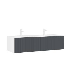 ARKA-O 3000386 Cube 62.99 In Vanity Cabinet In Lacquer/Anthracite