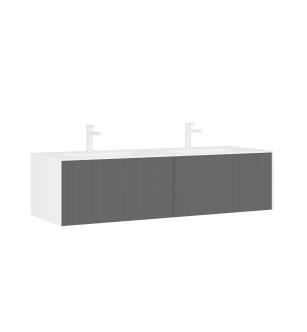 ARKA-O 3000385 Cube 62.99 In Vanity Cabinet In Lacquer/Grey