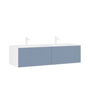 ARKA-O 3000387 Cube 62.99 In Vanity Cabinet In Lacquer/Light Blue