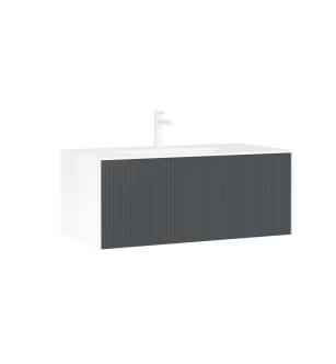 ARKA-O 3000376 Cube 39.37 In Vanity Cabinet In Lacquer/Anthracite
