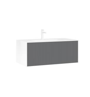 ARKA-O 3000375 Cube 39.37 In Vanity Cabinet In Lacquer/Grey