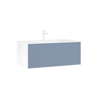 ARKA-O 3000377 Cube 39.37 In Vanity Cabinet In Lacquer/Light Blue