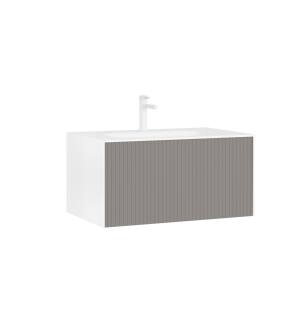 ARKA-O 3000373 Cube 31.49 In Vanity Cabinet In Lacquer/Mink