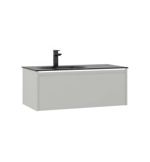 ARKA-O 3001162 Lisbon 35.43 In Vanity Cabinet In Lacquer/Cashmere