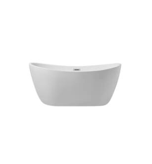 ARKA-E BT10354GW Bath Tub in Glossy White/Chrome