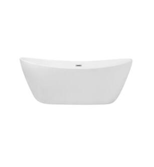 ARKA-E BT10372GW Bath Tub in Glossy White/Chrome
