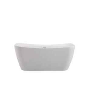 ARKA-E BT10459GW Bath Tub in Glossy White/Chrome