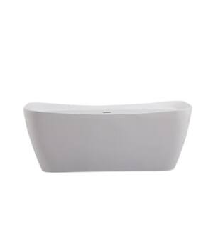 ARKA-E BT10467GW Bath Tub in Glossy White/Chrome