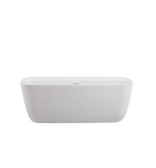 ARKA-E BT10567GW Bath Tub in Glossy White/Chrome