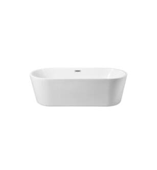 ARKA-E BT10665GW Bath Tub in Glossy White/Chrome