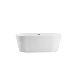 ARKA-E BT10671GW Bath Tub in Glossy White/Chrome