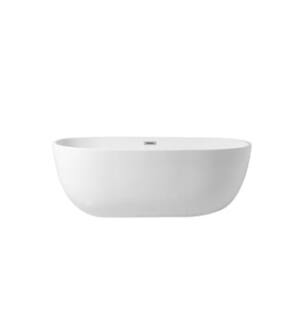 ARKA-E BT10767GW Bath Tub in Glossy White/Chrome