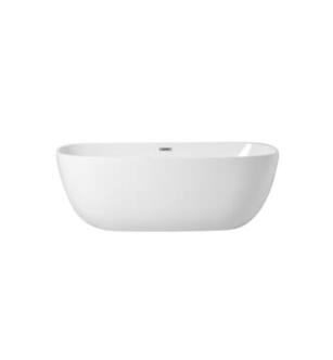 ARKA-E BT10770GW Bath Tub in Glossy White/Chrome