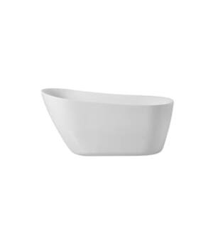 ARKA-E BT10859GW Bath Tub in Glossy White/Chrome