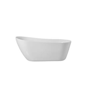 ARKA-E BT10867GW Bath Tub in Glossy White/Chrome