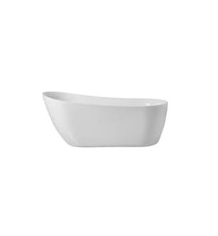 ARKA-E BT10870GW Bath Tub in Glossy White/Chrome