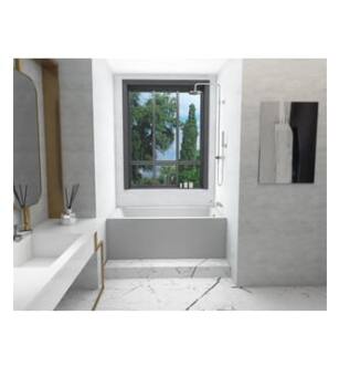 ARKA-E BT202-R3260GW Bath Tub in Glossy White/Chrome