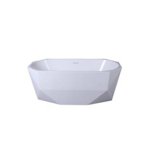 ARKA-E BT21159GW Bath Tub in Glossy White/Chrome