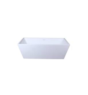 ARKA-E BT21367GW Bath Tub in Glossy White/Chrome