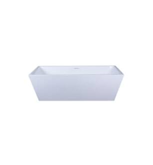 ARKA-E BT21372GW Bath Tub in Glossy White/Chrome