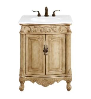 ARKA-E VF-1002-VW Bathroom Vanity in Antique Beige/Antique Bronze