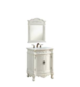 ARKA-E VF-1008-VW Bathroom Vanity in Antique White/Antique Bronze