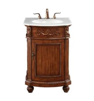ARKA-E VF-1009-VW Bathroom Vanity in Teak/Antique Bronze