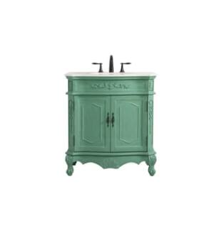 ARKA-E VF10132VM Bathroom Vanity in Vintage Mint/Antique Bronze