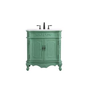 ARKA-E VF10132VM-VW Bathroom Vanity in Vintage Mint/Antique Bronze