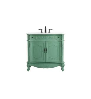 ARKA-E VF10136VM-VW Bathroom Vanity in Vintage Mint/Antique Bronze