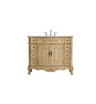 ARKA-E VF10142AB-VW Bathroom Vanity in Antique Beige/Antique Bronze