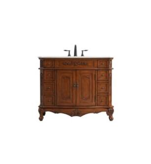 ARKA-E VF10142TK-VW Bathroom Vanity in Teak/Antique Bronze