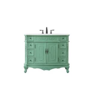 ARKA-E VF10142VM Bathroom Vanity in Vintage Mint/Antique Bronze