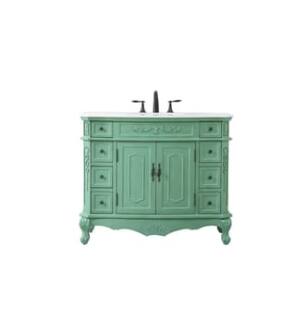 ARKA-E VF10142VM-VW Bathroom Vanity in Vintage Mint/Antique Bronze