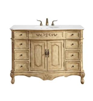 ARKA-E VF10148AB-VW Bathroom Vanity in Antique Beige/Antique Bronze