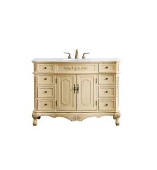 ARKA-E VF10148LT-VW Bathroom Vanity in Light Antique Beige/Antique Bronze